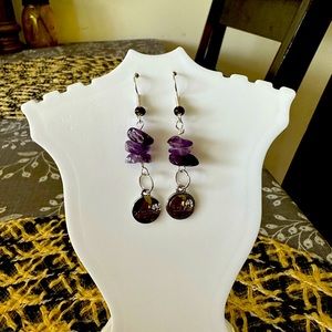 Handmade with genuine amethyst crystals.
